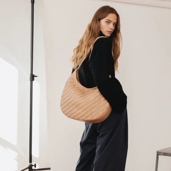 Bembien Bobbie Woven Leather Bag Sienna Cognac Brown - Picture 16 of 16